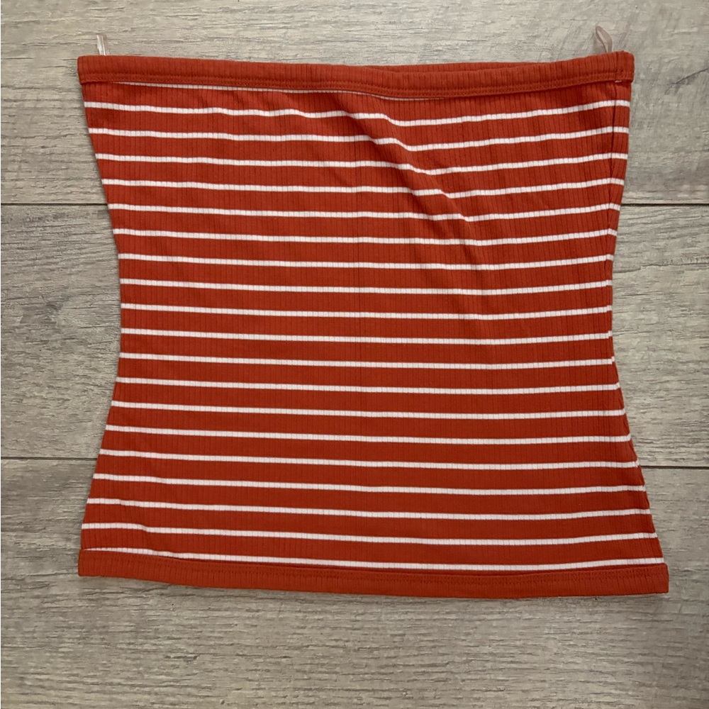 Striped Tube Top - Red and White